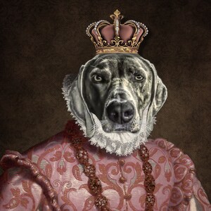 Pet Lover Gift Christmas | Regal Pet Portrait | Christmas Gift for Pet | Regal Dog Portrait | Custom Pet Portrait |Funny Pet art