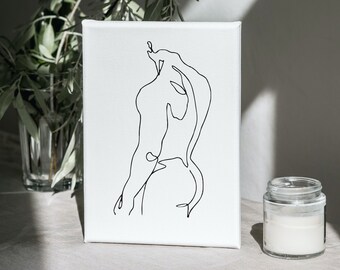 Naked Male Torso Line Art Print | Minimalist Home Decor (Digital Download)