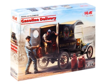 1/24 Model T 1912 Benzine levering, Levering Auto met Amerikaanse Benzineladers ICM 24019. Plastic model kit - perfect cadeau