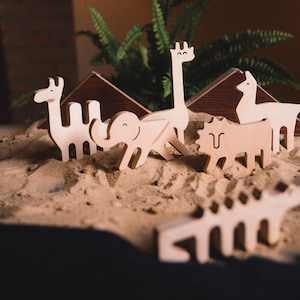 Wooden Animal Balancing Toy – Eco-Friendly Stacking Game with Storage Bag & Coloring Guide – Montessori Toddler Gift