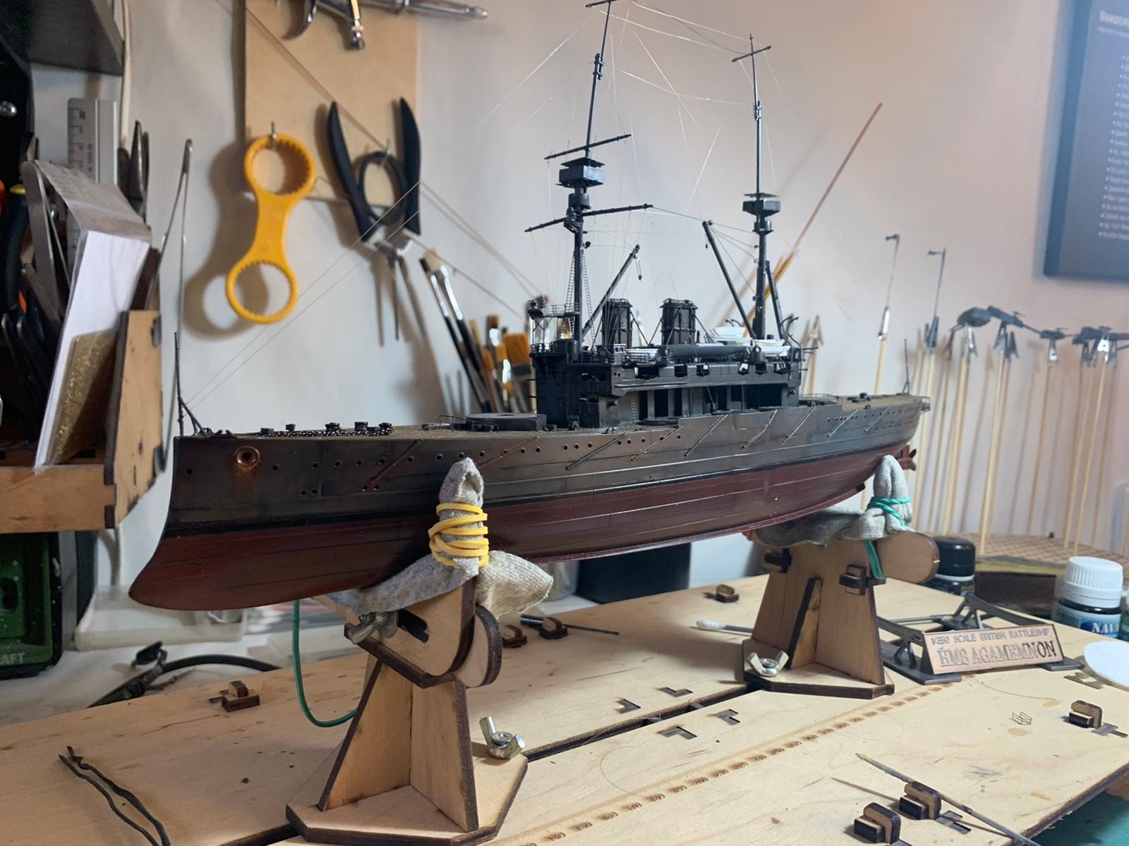 Wooden Building Berth for Ship Models, Stand. for Plastic Models Kit ...