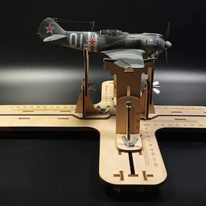 Wooden Airplane building berth for 1/72,1/48,1/32 scales, Stand. For plastic models kit LMG BB-01