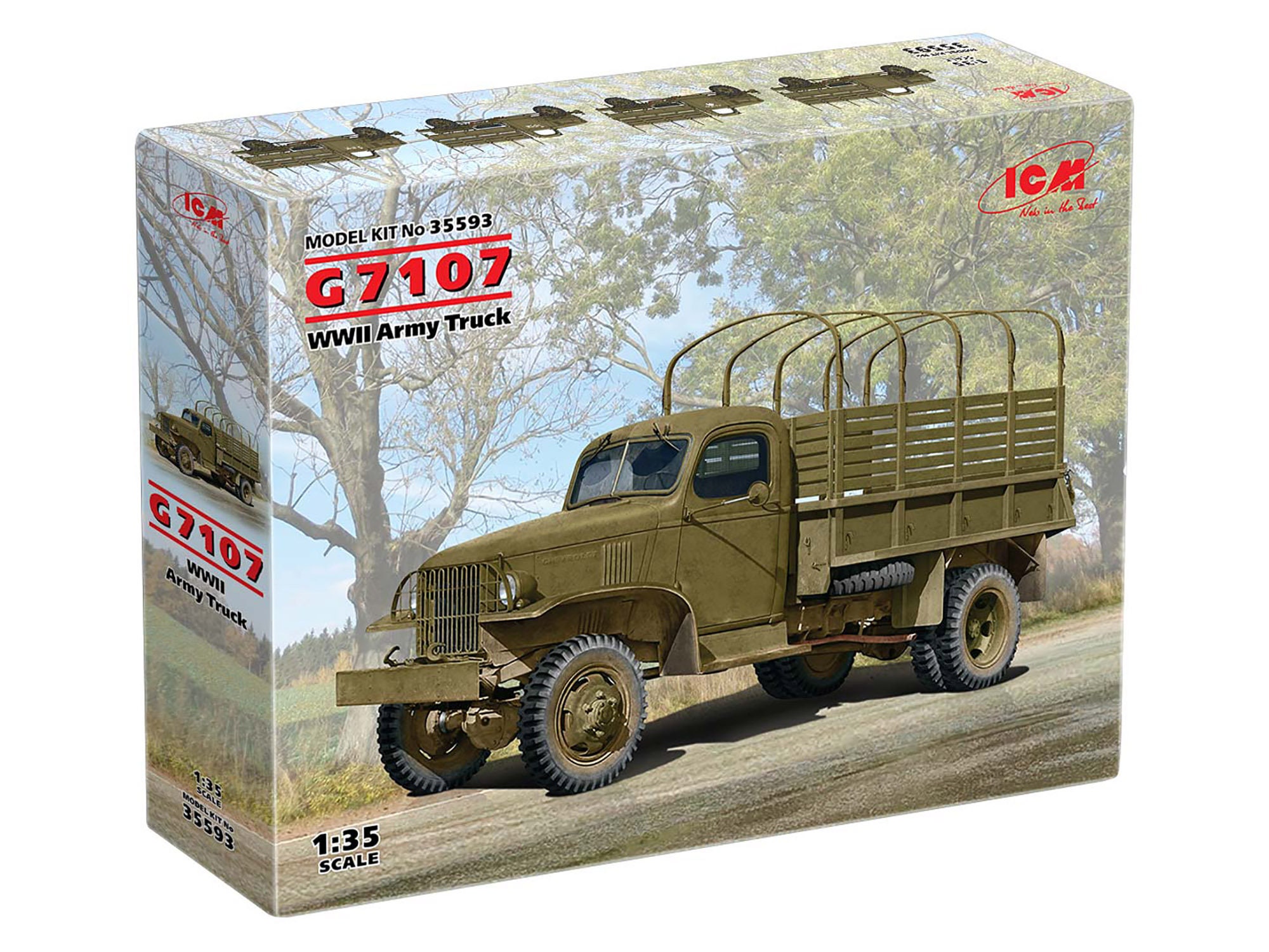 1/35 Plastic Model Kit WWII Army Truck G7107 ICM 35593 / Hobby Etsy UK