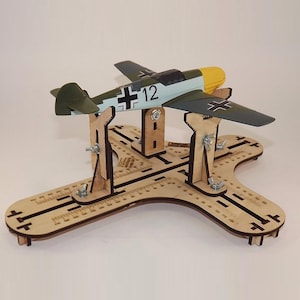 Houten vliegtuigbouwligplaats voor 1/144 1/72 1/48 1/32 weegschalen. Voor plastic modellen: kit LMG BB-01