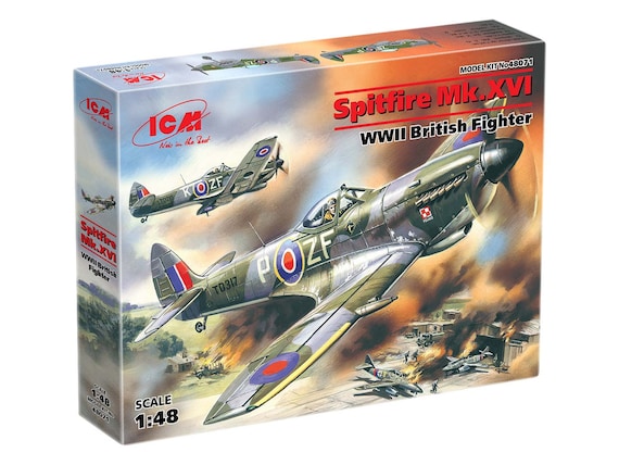 WWII British Spitfire Fighter Attack Aircraft Model 1:72 Toy Ornaments Gift 