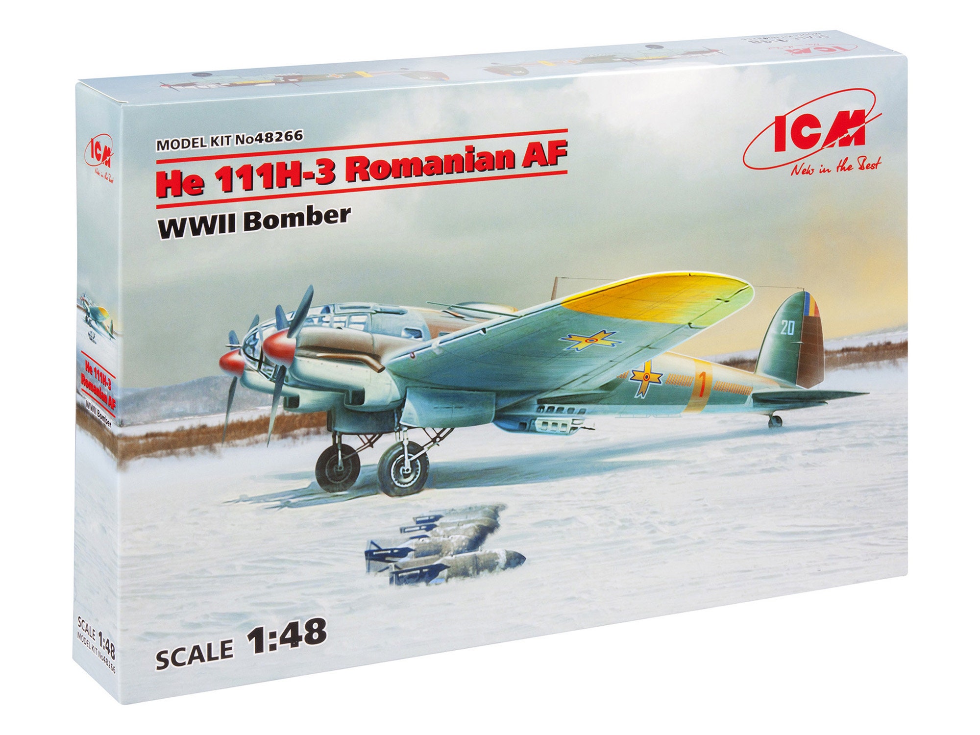 1/48 Plastic Model Airplane Kit He 111H-3 Romanian AF, WWII Bomber