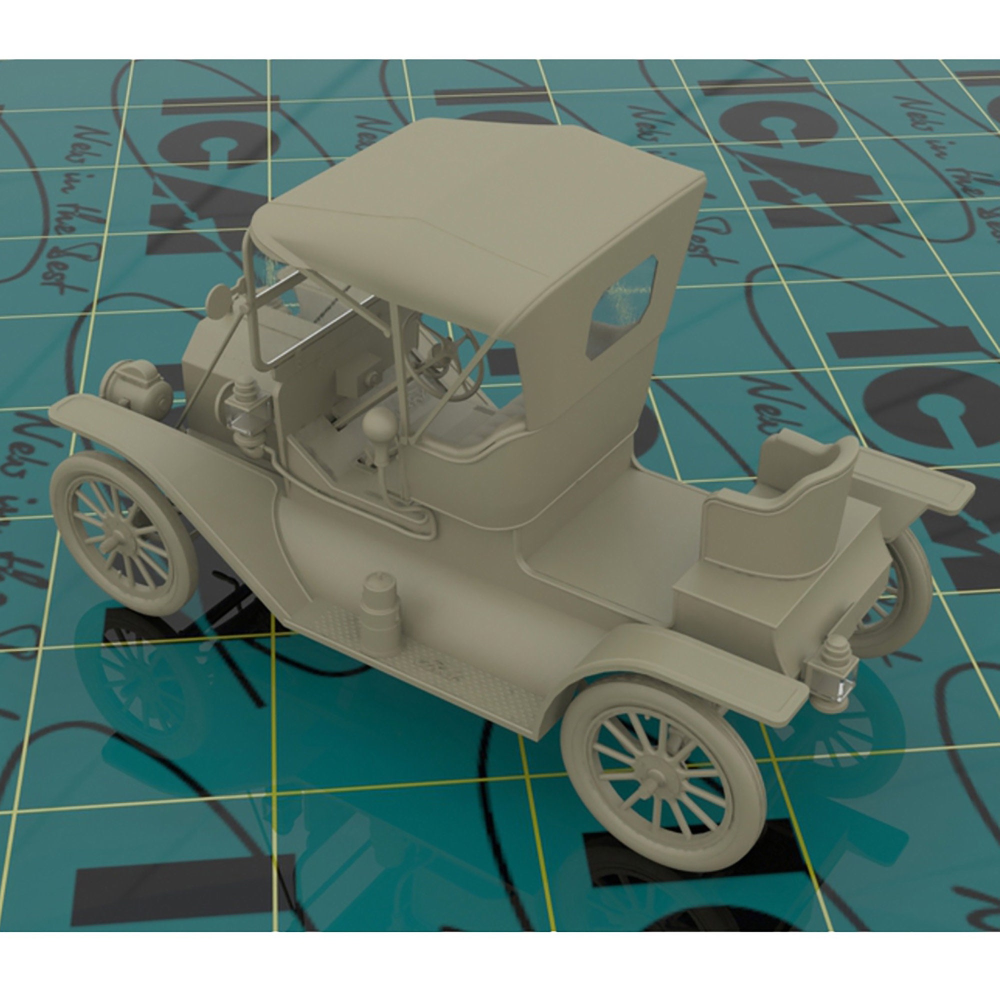 124 American Car Model T 1912 Roadster ICM 24016. Plastic Etsy