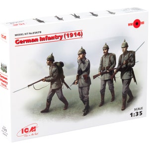 Maquette en plastique Figurine d'infanterie allemande de la Première Guerre mondiale, 1914 ICM 35679 Echelle 1/35 / Modélisme loisir / Maquette diorama en kit / Maquette en kit