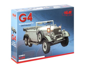 Scale model 1/24 Plastic model kit Typ G4 (1935 production), WWII German personnel car ICM 24011 / Plastic model car kits / Hobbies models