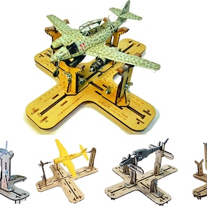 Wooden Airplane building berth for 1/72, 1/48, 1/32 scales Stand. For plastic models kit LMG BB-40 KIT (Set With 5 Pieces)