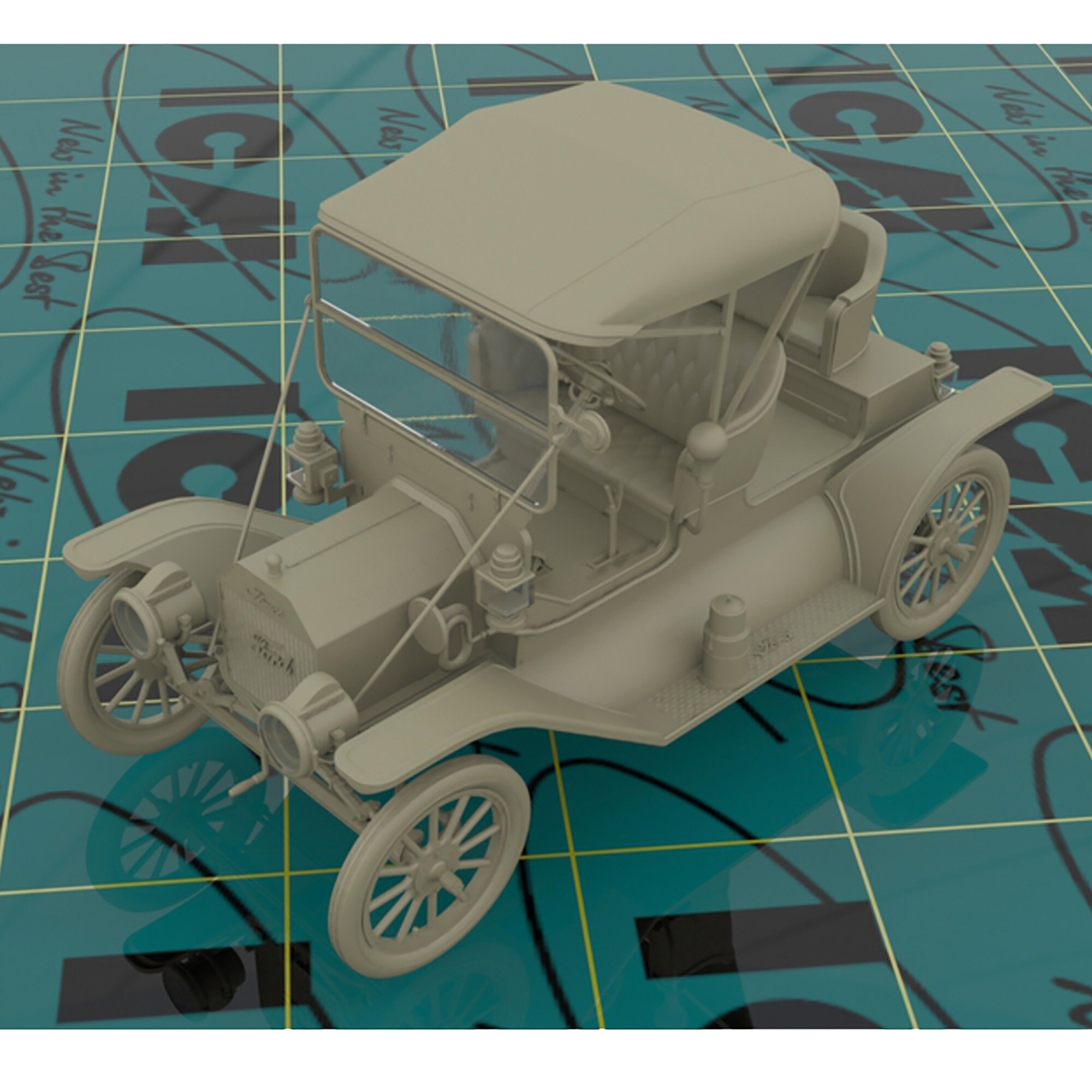 124 American Car Model T 1912 Roadster ICM 24016. Plastic Etsy