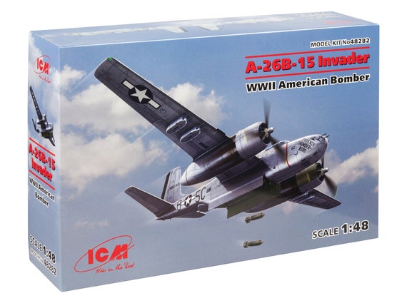 Plastic Model Kit 1/48 A-26B-15 Invader, WWII American Bomber