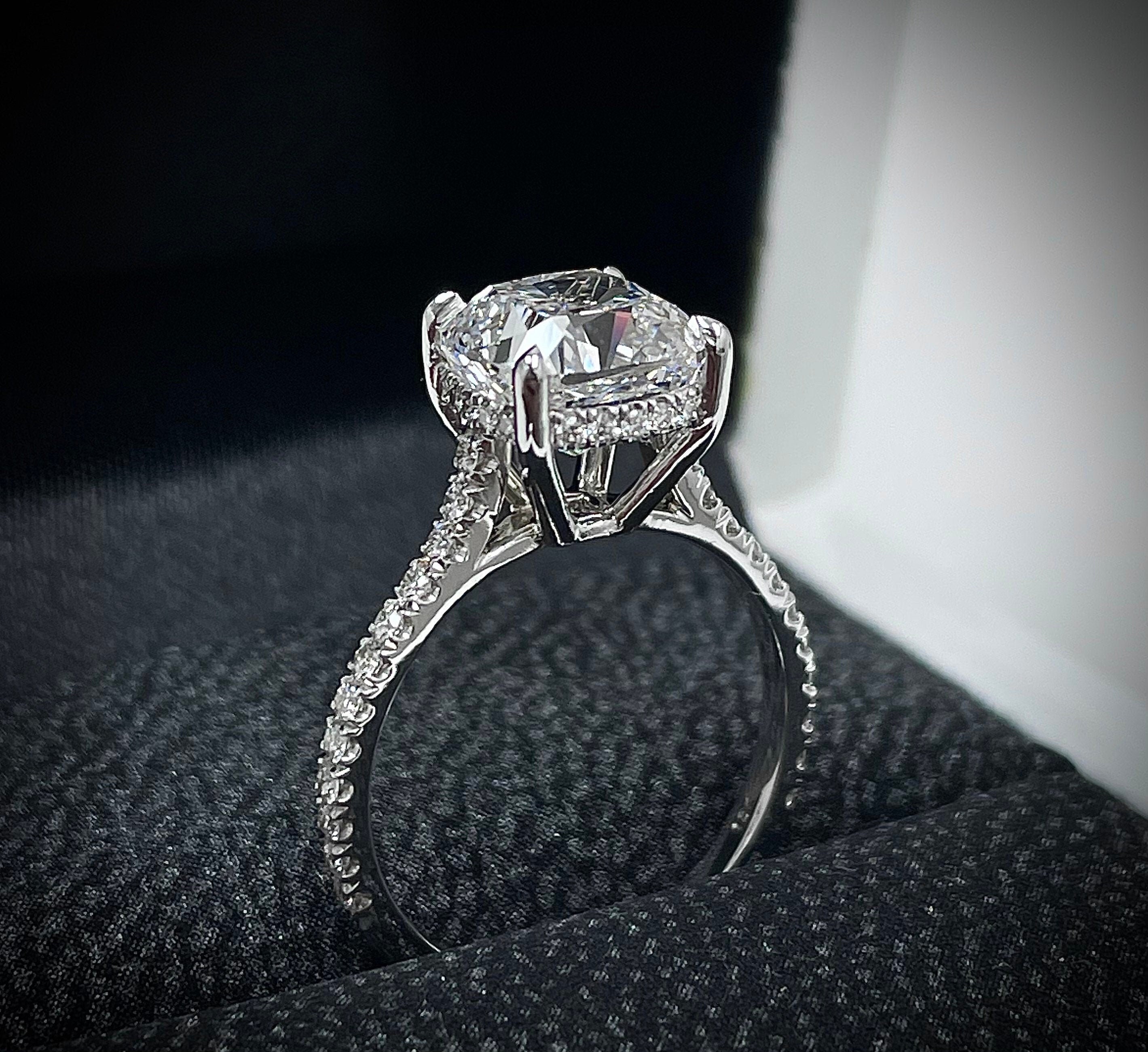 High set princess cut diamond solitaire ring – Jewellery by Design Ltd