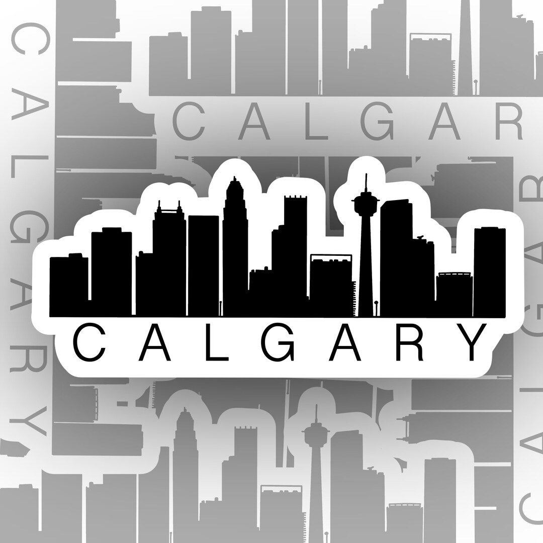Calgary Skyline Sticker WATERPROOF Sticker Vinyl Sticker Skyline