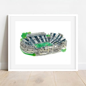 penn state stadium art print, beaver stadium wall decor, big 10 college art, college art, sports art, penn state fan gift, college print