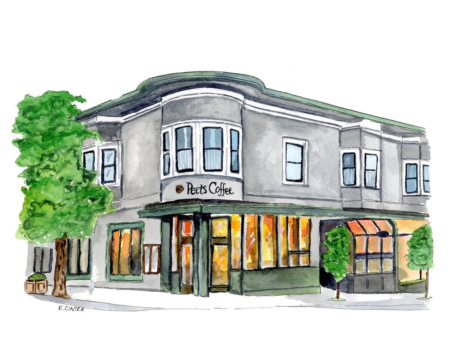 Peet's Coffee Art Print, Berkeley University Wall Art