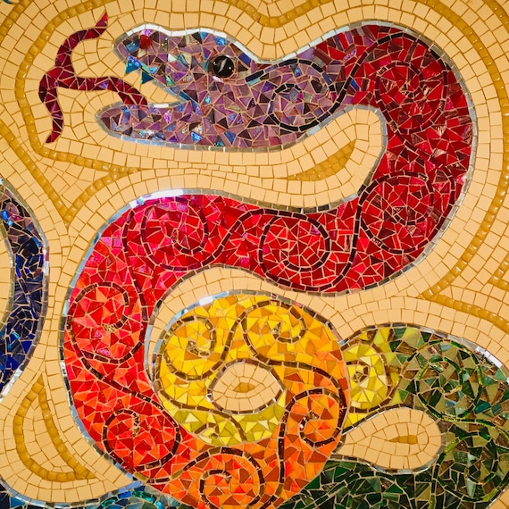 Rainbow Snake Mosaic - Etsy Rainbow Snake Mosaic - Etsy