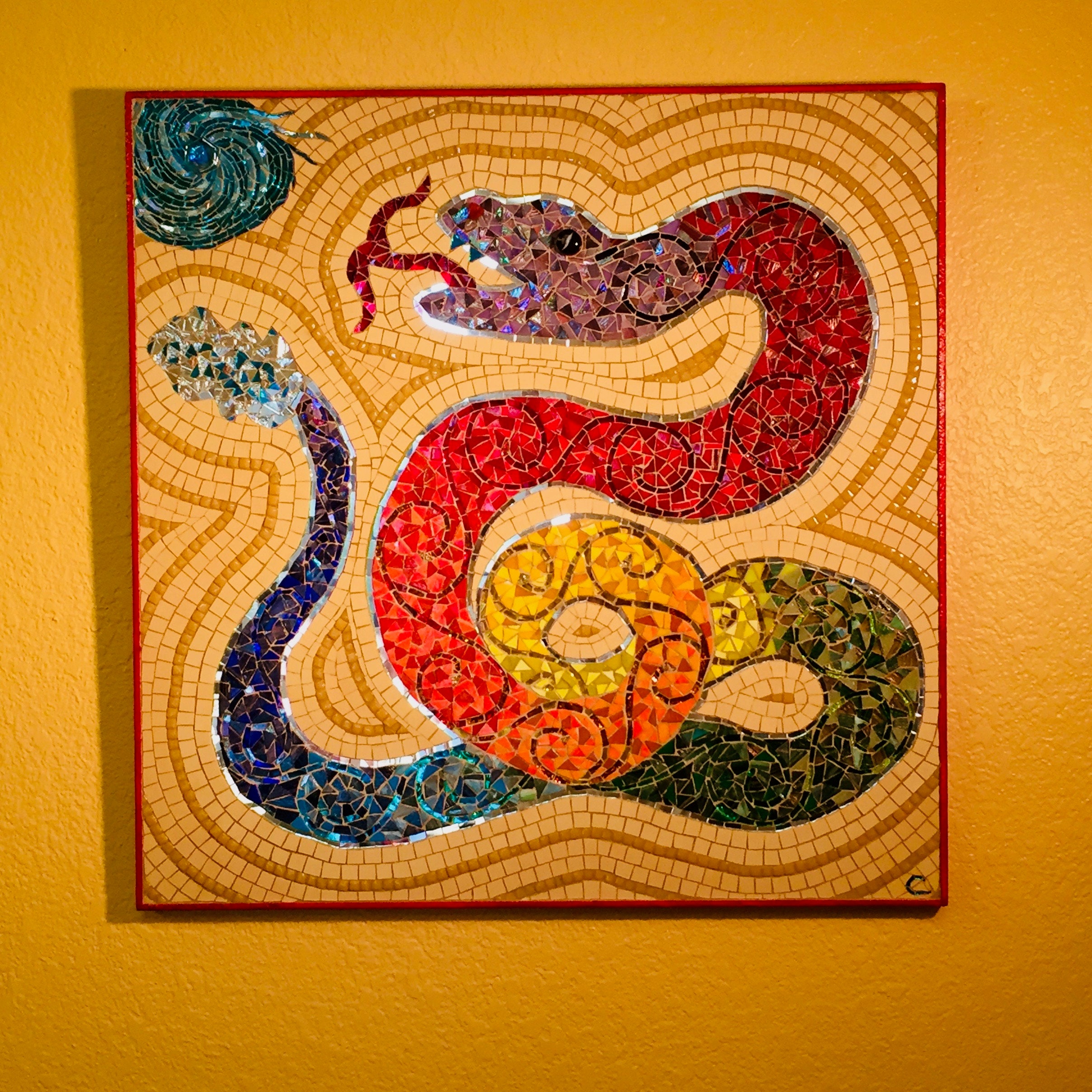Rainbow Snake Mosaic - Etsy Rainbow Snake Mosaic - Etsy