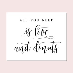 Love and Donuts Wedding Sign: Printable Donut Bar Decor (PDF & JPG)