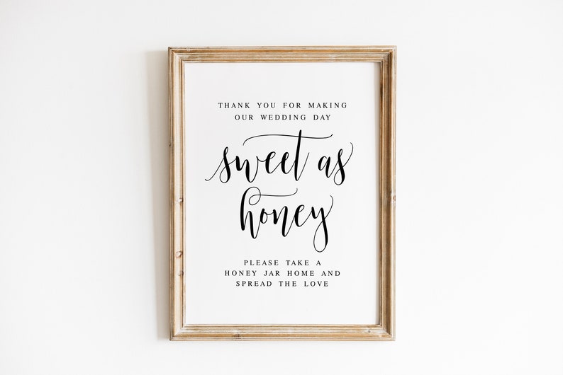 Making Our Wedding Sweet as Honey Wedding Favor Printable