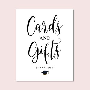 Karten und Geschenke Zeichen, Dankesschild, Karten und Geschenke Tischschild, Abschlussgeschenk Tischschild, Abschlussfeier Zeichen, Abschlussgeschenk Drucke