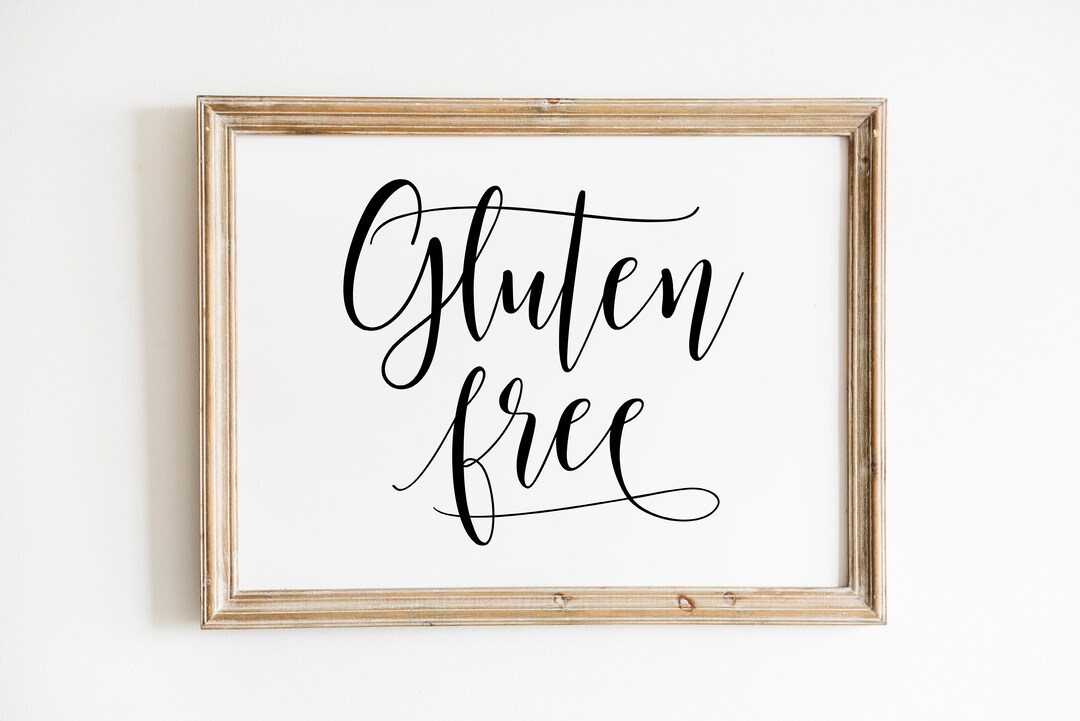 Gluten Free Table Sign Gluten Free Food Sign Wedding Signs - Etsy