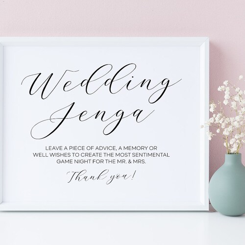 Jenga Block Wedding Guest Book Build Memories Sign a Jenga Etsy