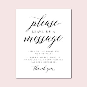 Please Leave Us A Message, Audio Guestbook Sign, Audio Guest Book, Wedding Signs, Wedding Decor, Wedding Prints, Wedding Printable Signs