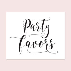 Wedding Party Favors Sign: Elegant Calligraphy Printable (Digital Download)