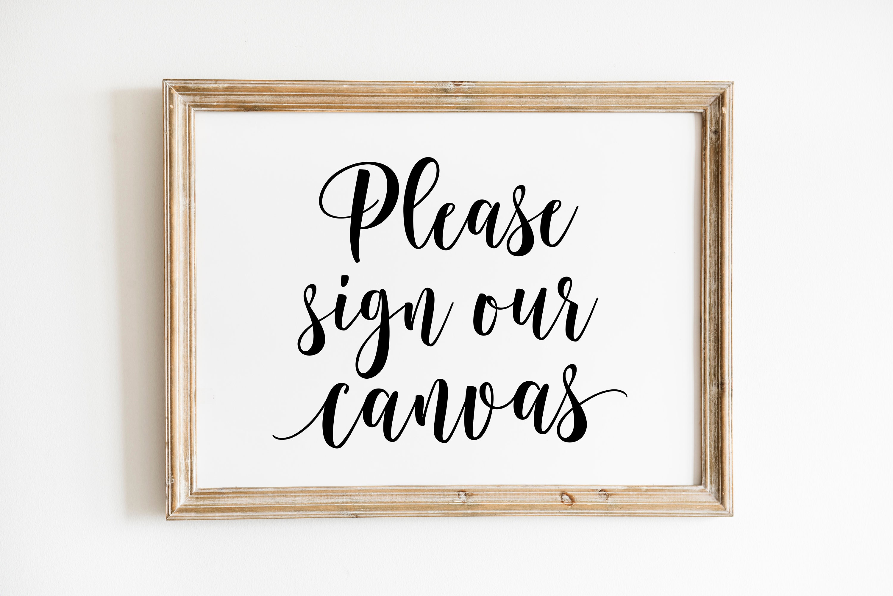 Please Sign Our Canvas Wedding Signs Please Sign Wedding Etsy
