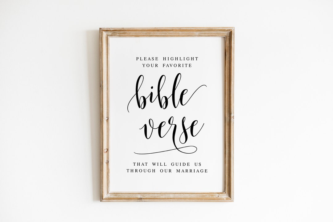 Please Highlight Your Favorite Bible Verse for Marriage, Wedding Bible ...