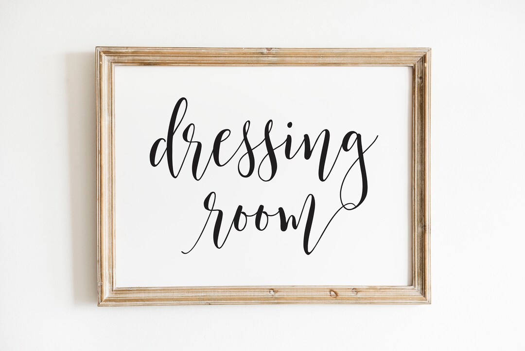 Dressing Room Sign, Printable Signs, Door Sign, Dressing Room Prints