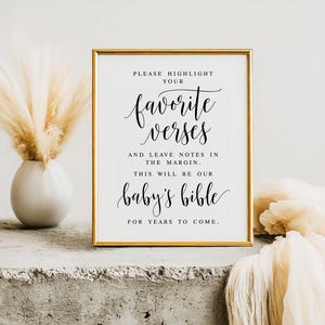 Baby Bible Guestbook Sign: Highlight Verses (Digital Download)