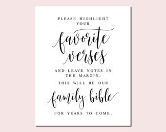 Wedding Bible Guestbook Sign: Highlight Your Favorite Verses (Digital Download)