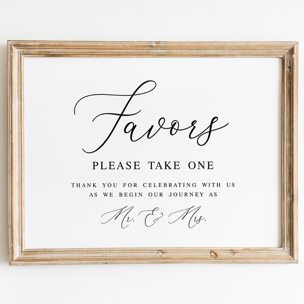 Wedding Favor Sign Etsy