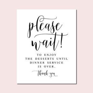 Wedding Dessert Sign: Elegant Calligraphy (Digital Download)