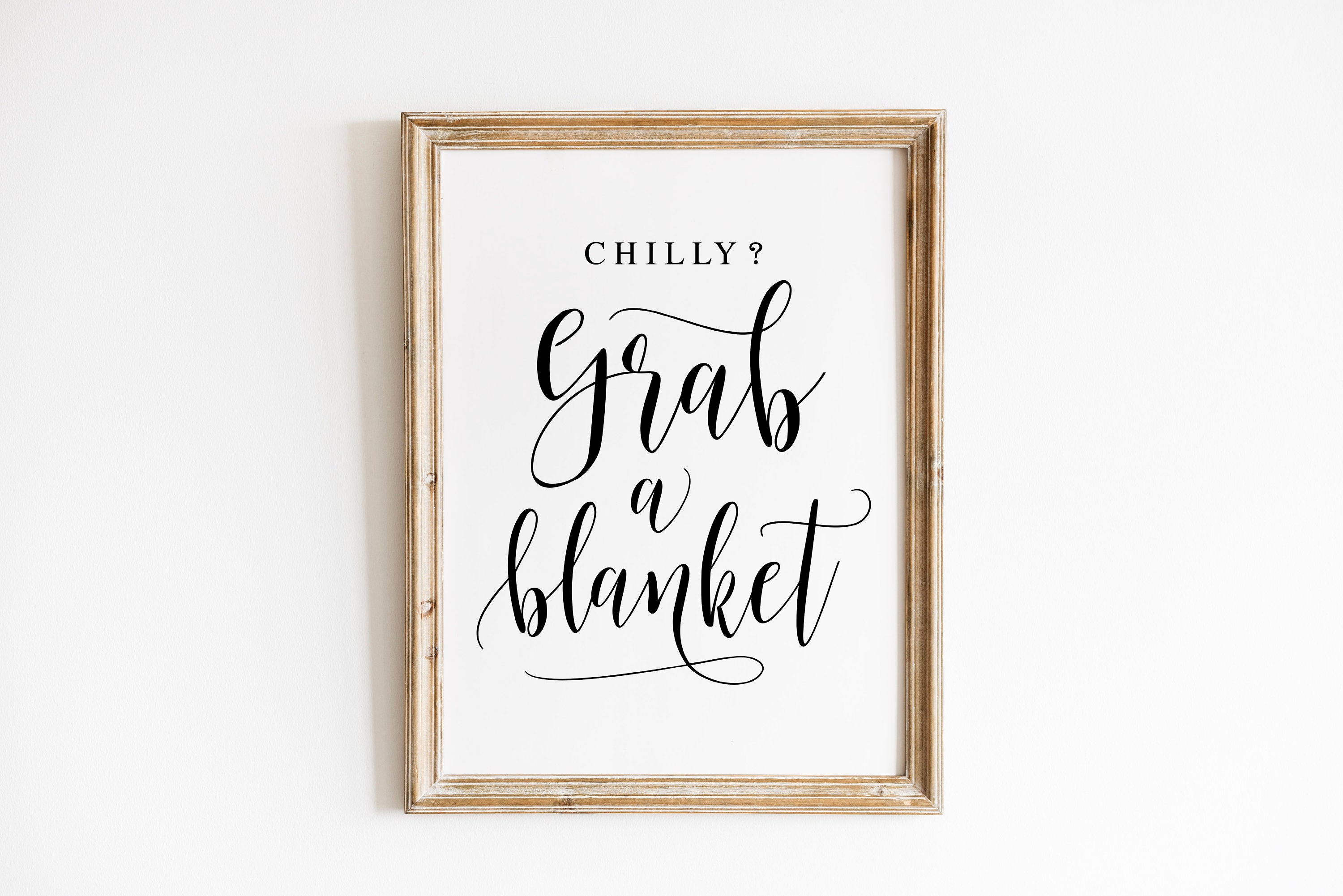 Chilly Grab A Blanket Wedding Blankets Sign Wedding Signs Etsy