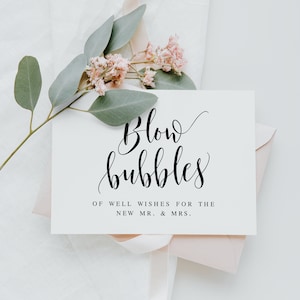 Wedding Bubbles Sign: Mr and Mrs Send Off (Digital Download)