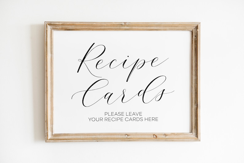 Recipe Cards Sign Please Leave Your Recipe Cards Here - Etsy