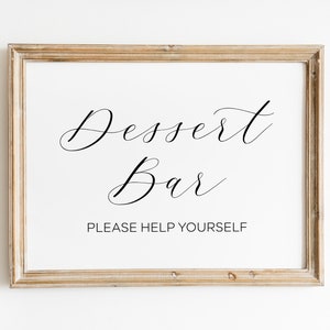 Dessert Bar Wedding Sign: Elegant Calligraphy (Digital Download)