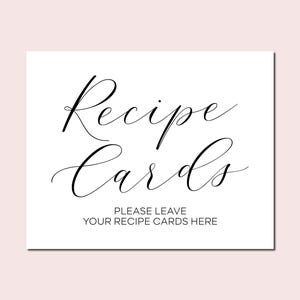Panneau Cartes De Recettes, Veuillez laisser vos cartes de recette ici, Panneaux De Mariage, Signalétique De Mariage, Panneaux De Réception, Impressions Pour Mariage, Impressions De Mariage