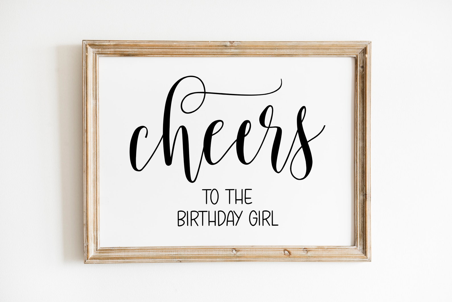 Cheers to the Birthday Girl Birthday Party Sign Birthday Etsy