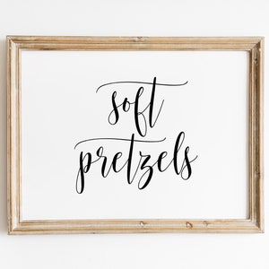 Pretzel Bar Sign: Wedding Decor (Digital Download)