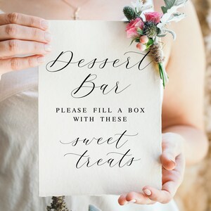 Dessert Bar Sign: Wedding Sweet Treats Favor (Digital Download)