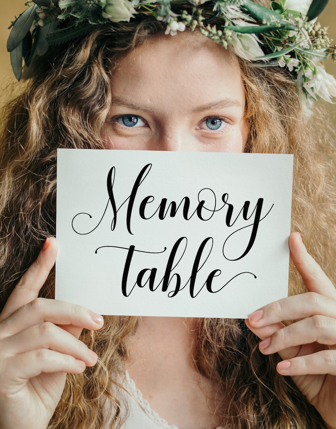 Memory Table Sign, Modern Minimalist Memorial Sign, Memory Signs ...