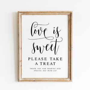 Love Is Sweet Wedding Treat Sign (Digital Download)