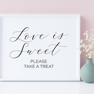 Love Is Sweet Wedding Sign: Treat Table Decor (Digital Download)
