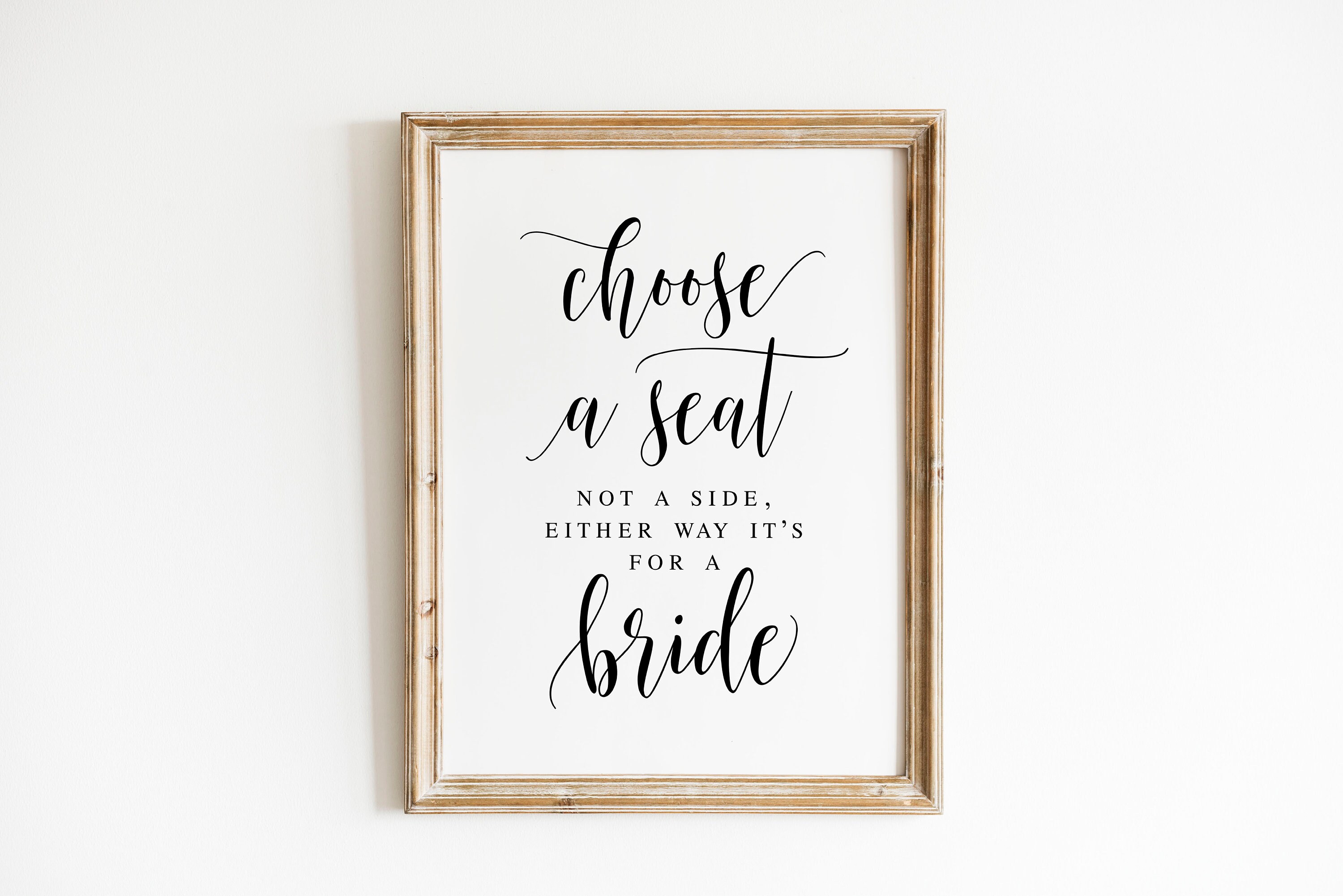 Gay Wedding Sign, Please Choose A Seat, 2 Brides – Woodticks Wood