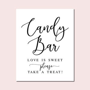 Candy Bar Sign: Love Is Sweet Wedding Decor (Digital Download)