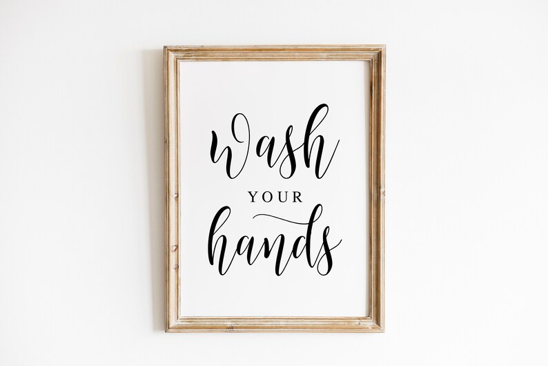 Wash Your Hands Bathroom Signs Bathroom Decor Sign Wash | Etsy